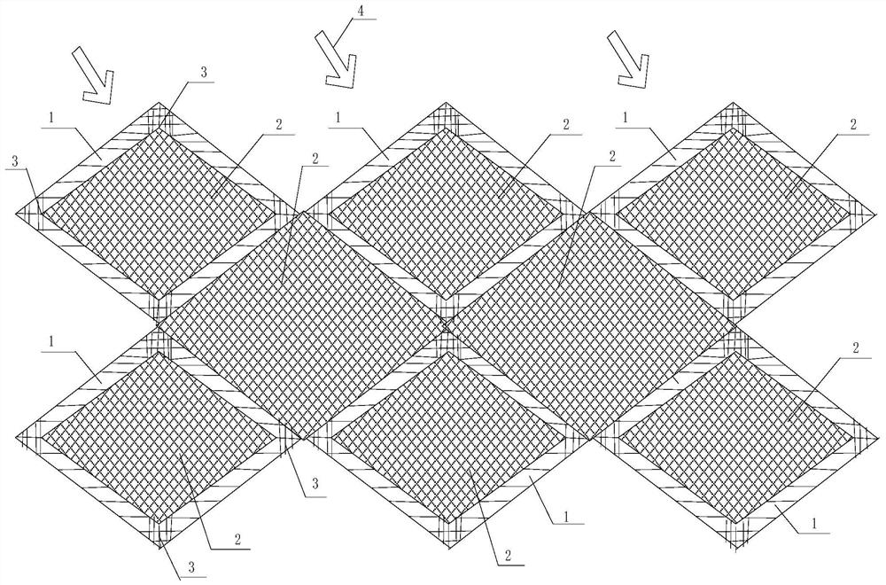 Control method of sand barrier establishment and planting in windbreak and sand fixation grass belt in sandy land