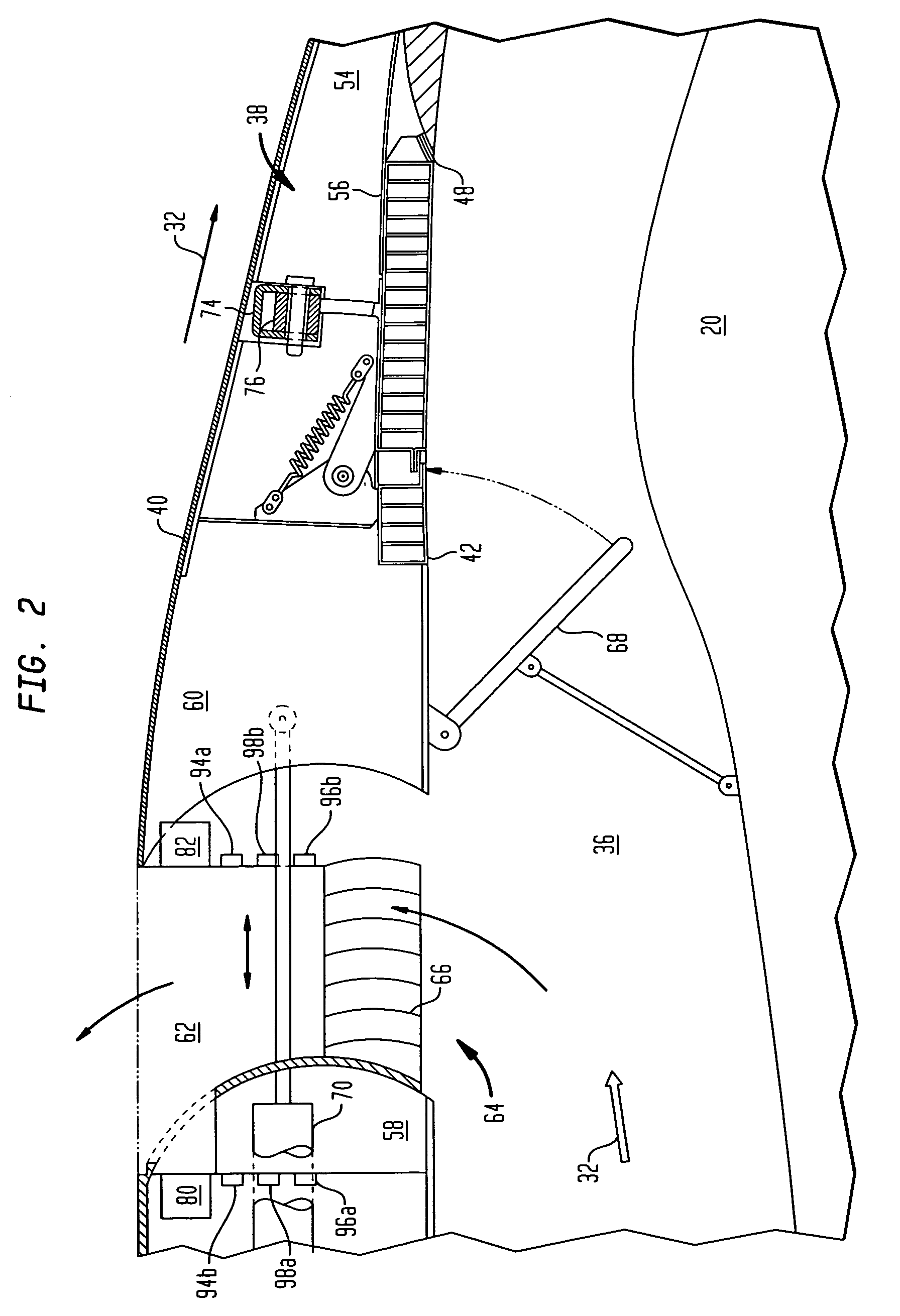 Induction coupled variable nozzle