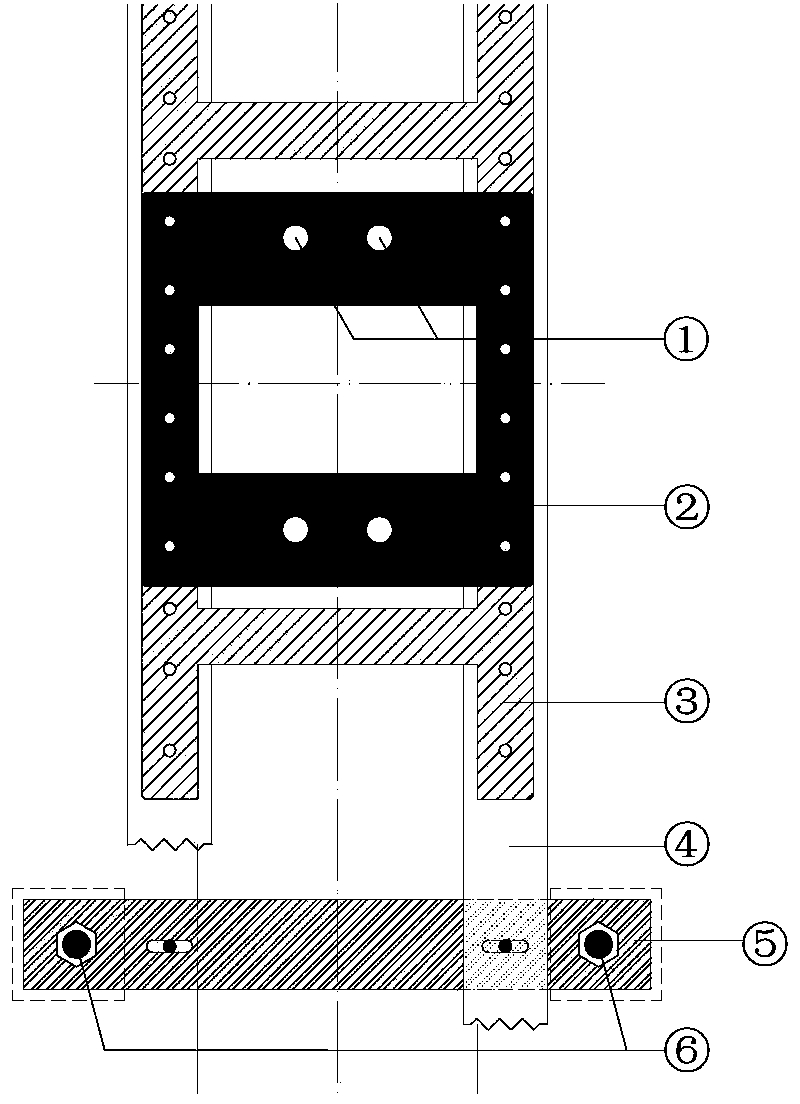 Adjustable positioning structure for pre-buried bolt double-layered positioning plate and construction method