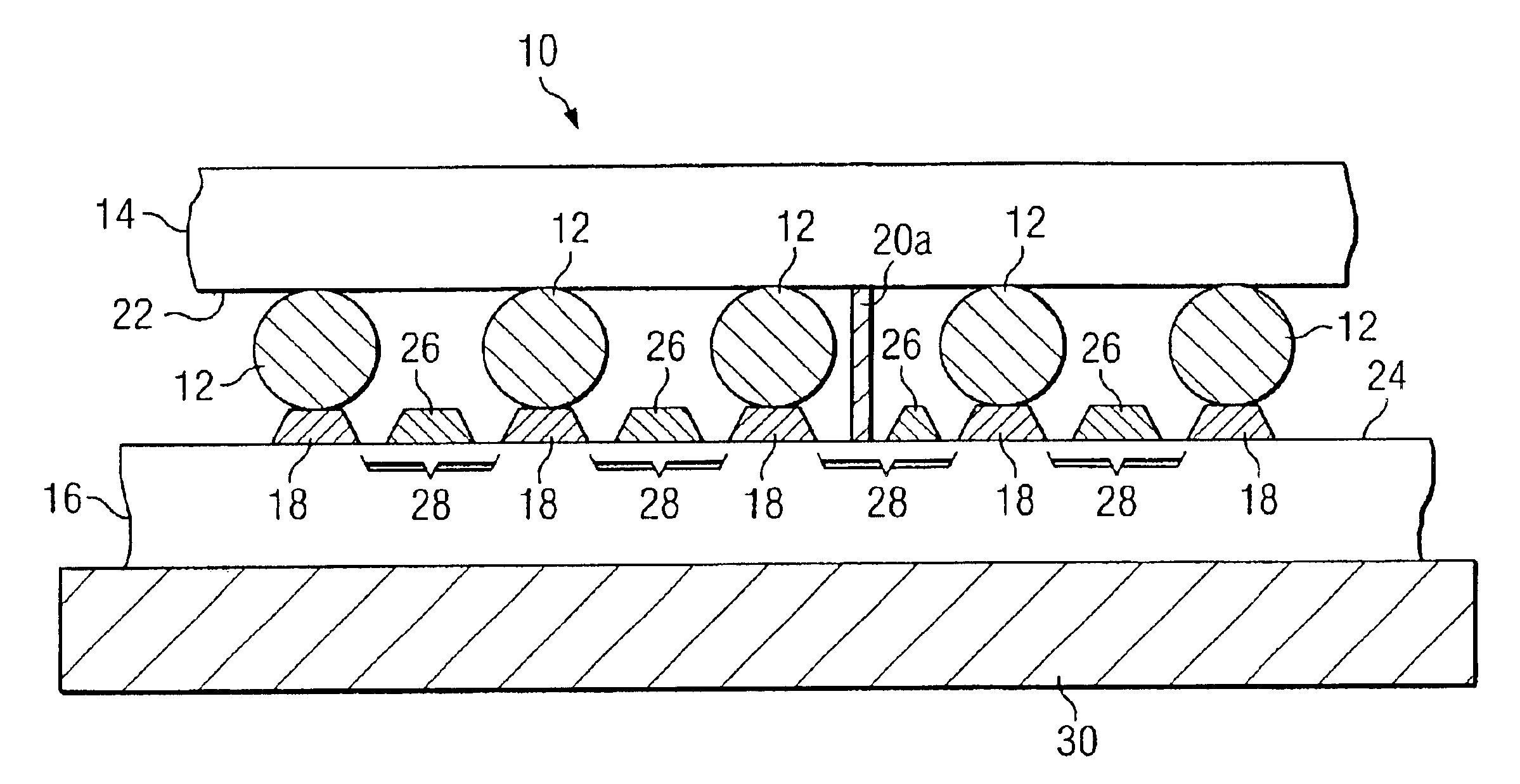 Using a supporting structure to control collapse of a die towards a die pad during a reflow process for coupling the die to the die pad