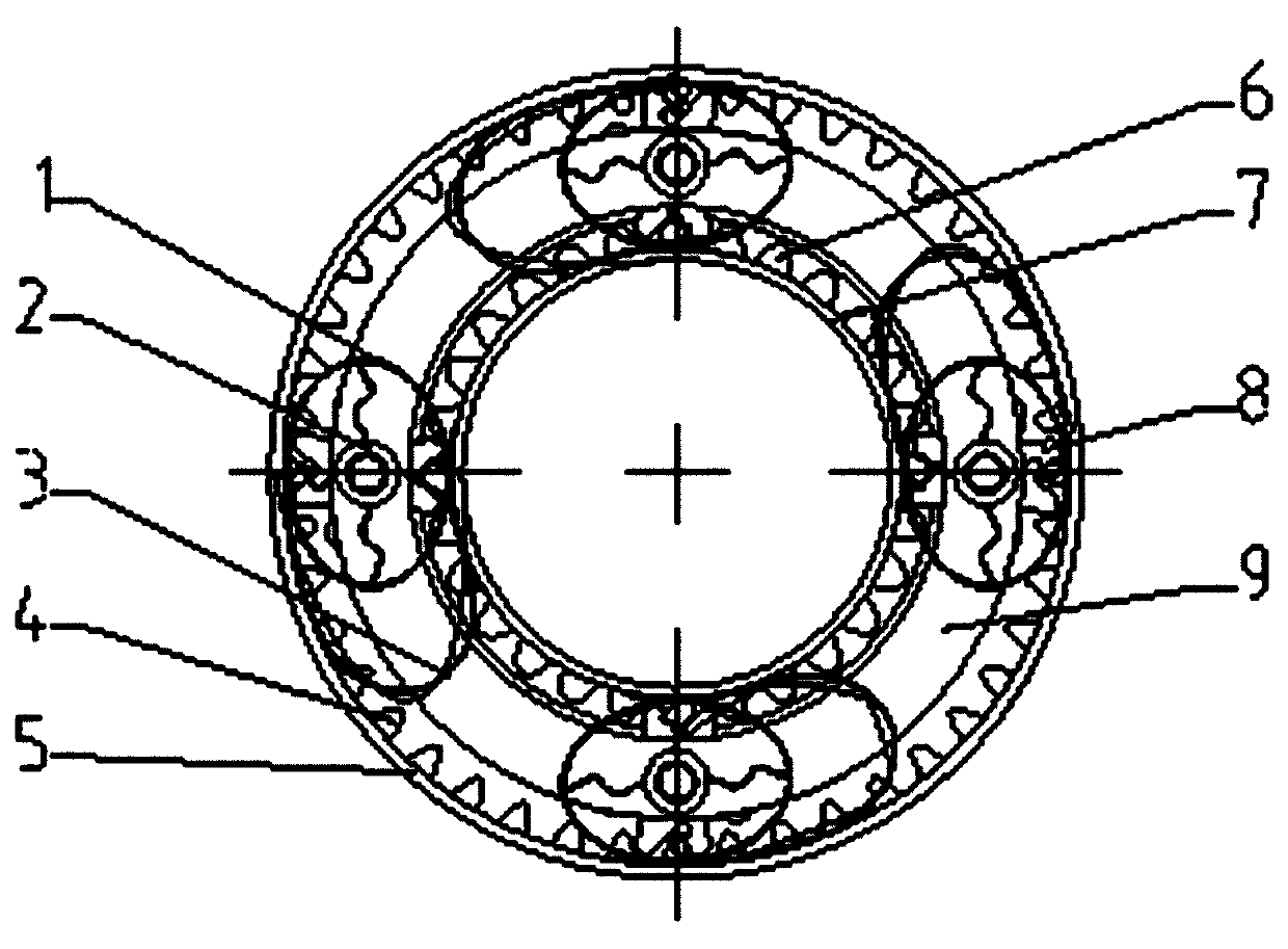 Clock spring capable of preventing fold-back and disorder of multiple cables