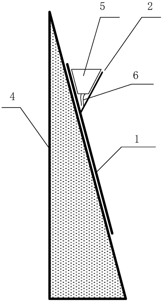 Protecting structure for big-gradient stone slope