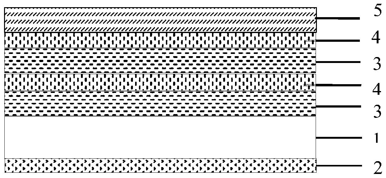 Flexible composite substrate for perovskite thin-film solar cell and preparation method thereof