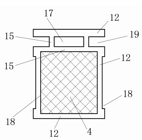 Heat insulation bridge type medium-sized filling building block