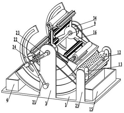 Sludge filter pressing device for sewage treatment