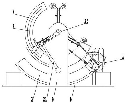 Sludge filter pressing device for sewage treatment