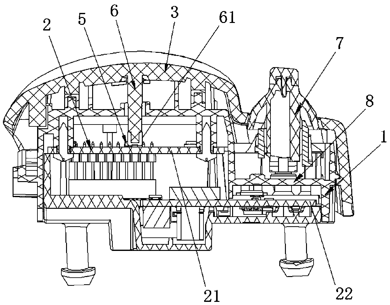 Steering wheel touch switch structure