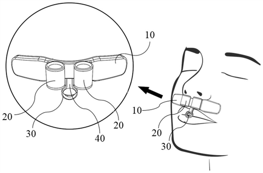 Mouth-nose breathing airflow monitoring device