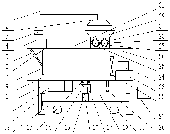 Air separation device for tea leaves