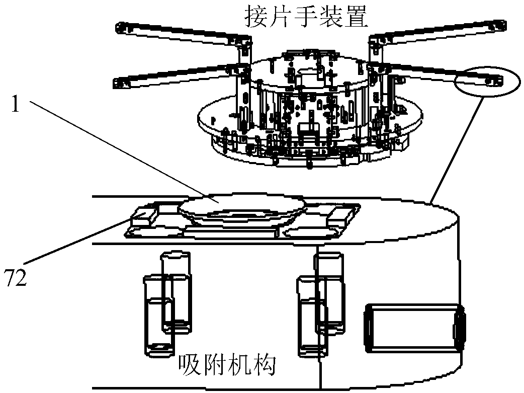 Substrate adsorption mechanism, substrate transferring device and method