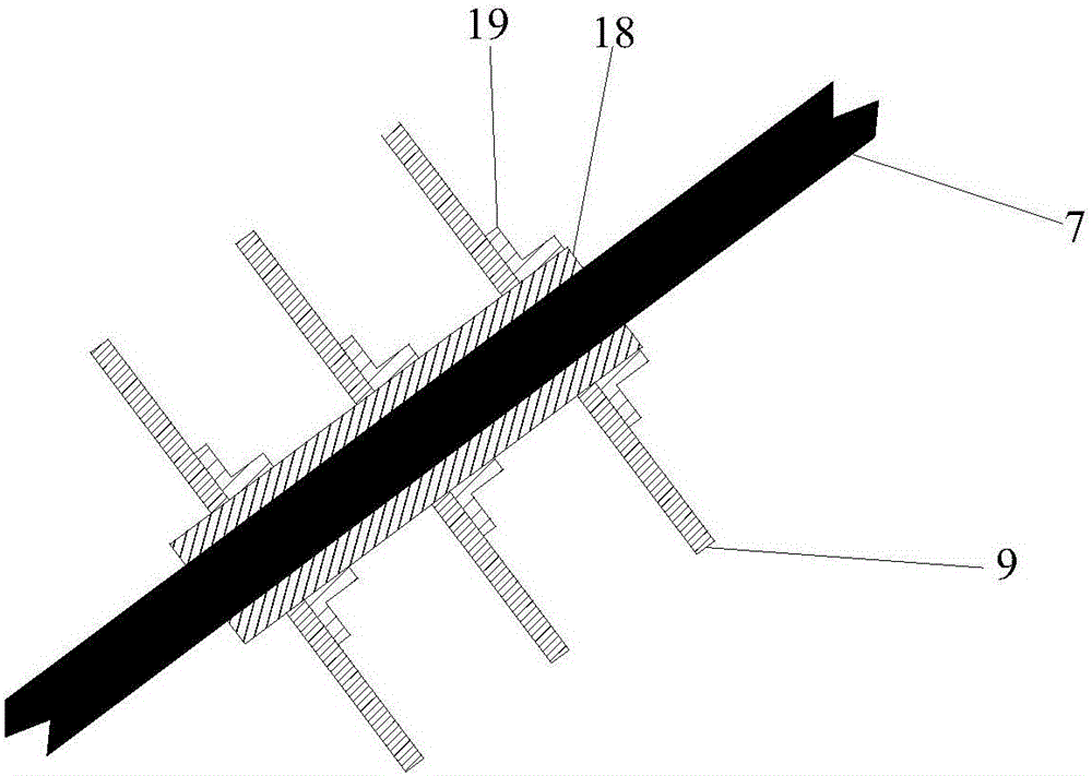 High-pressure washing anchor planting and recharging comprehensive biological protection structure of soft and hard smashing interbedding type composite rock slope and construction method of structure