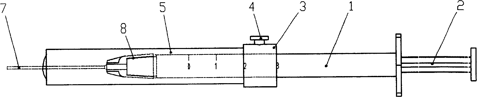 Adjustable pulsatile myocardial internal injector