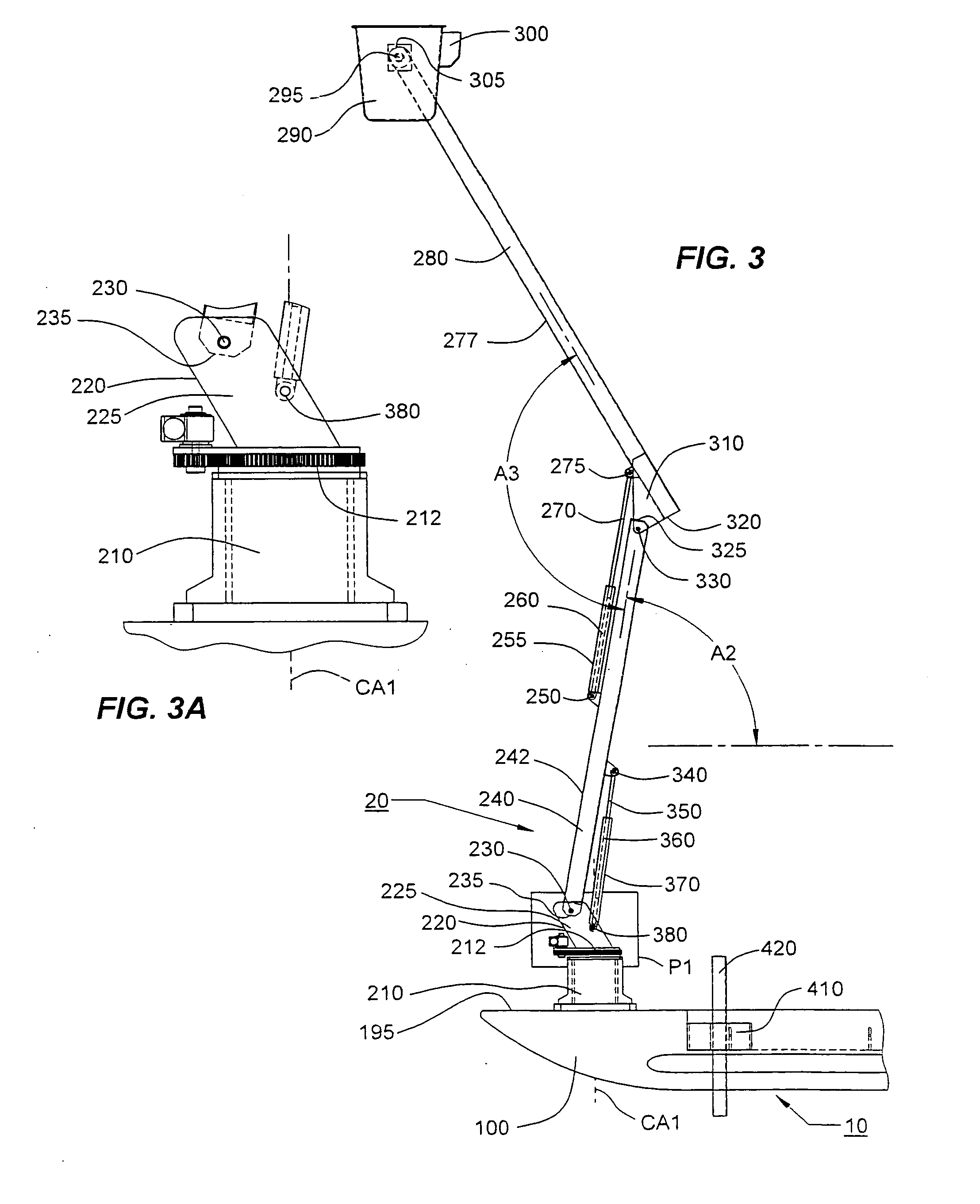 Air-propelled vessel with articulating member