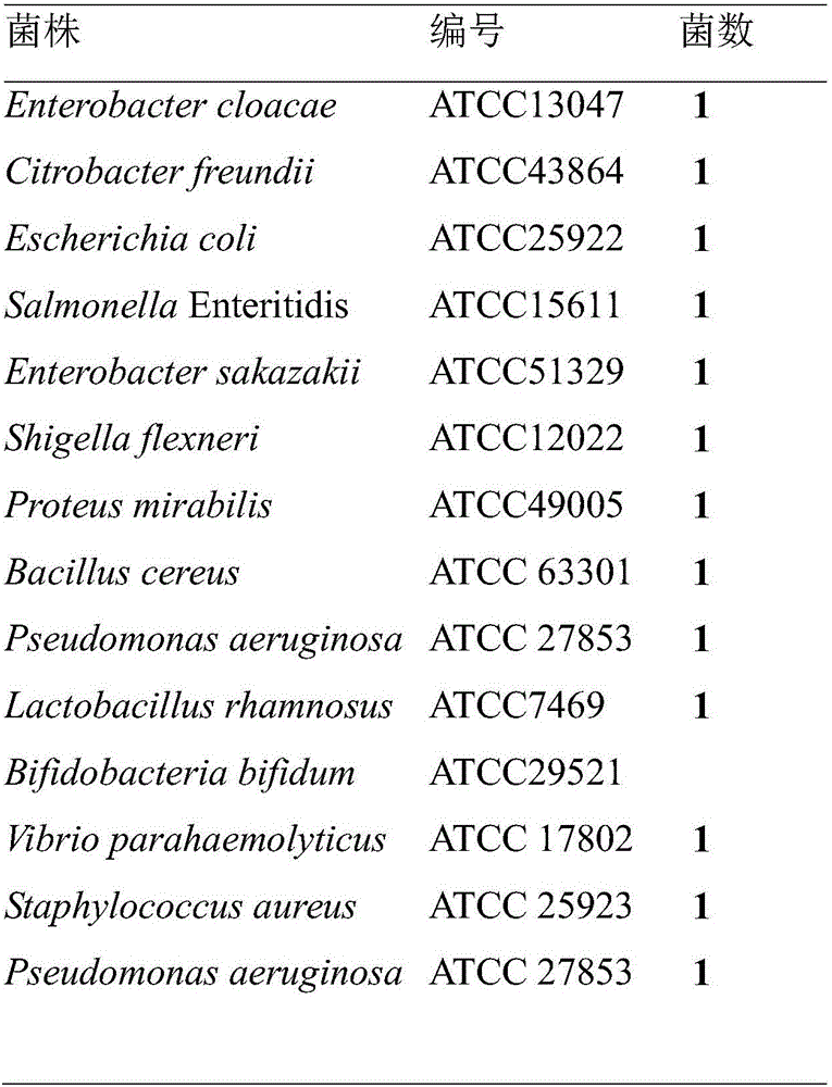 LAMP method for detecting enterobacteriaceae food-borne pathogenic bacteria, nucleic acid and primer pairs