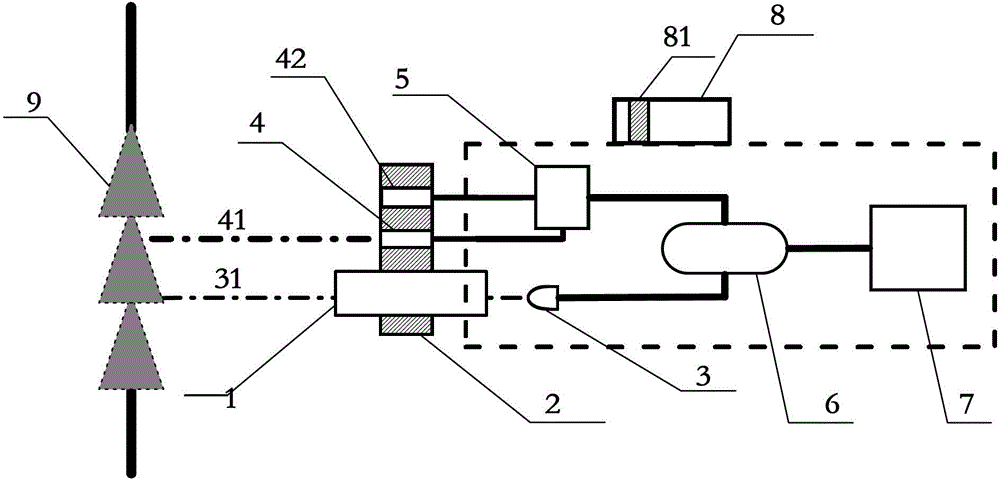 Corona ultraviolet detecting device capable of locating and measuring distance