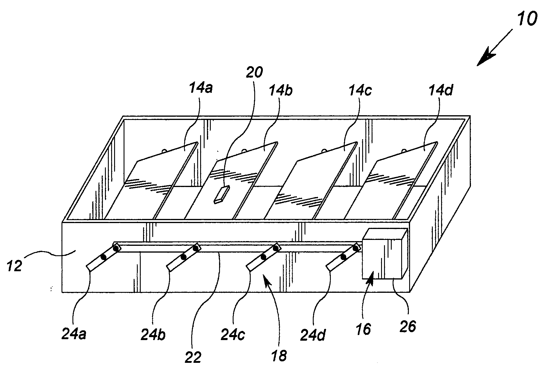 Arrangement for detecting the position of a damper blade using a wireless communication sensor