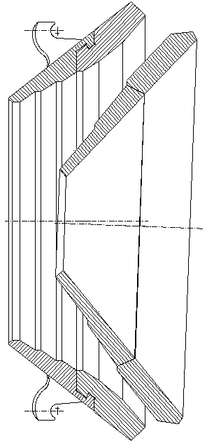 Rolling cavity assembly of conical sand making machine, made of Mn13 and high-carbon chromium steel, and method