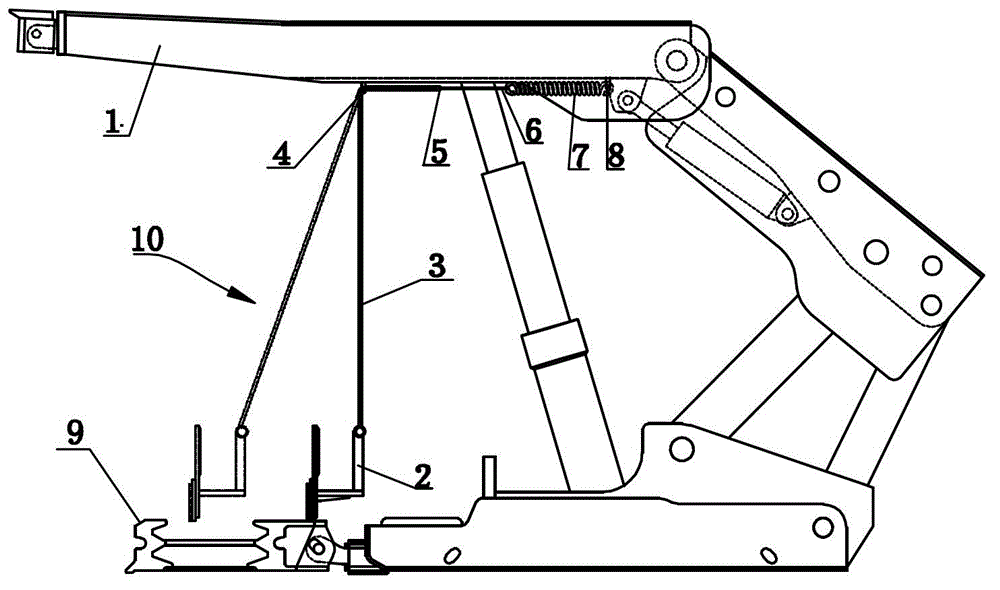 Hydraulic support protection net device