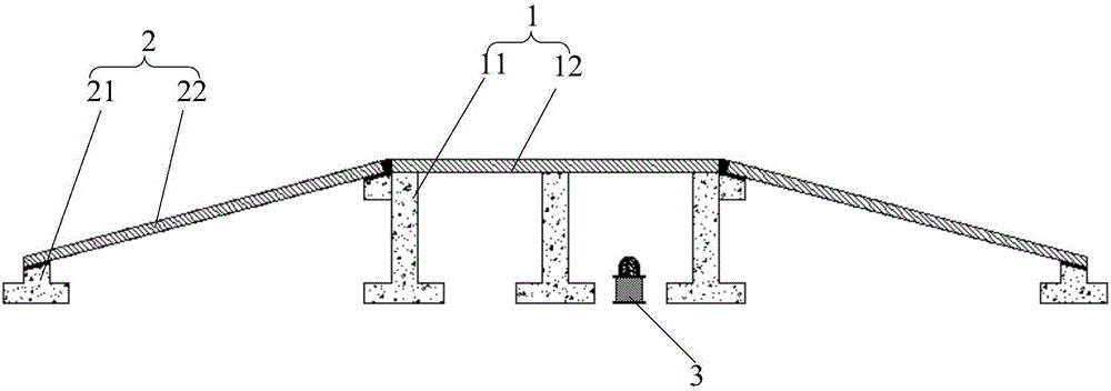 Assembly type overhead platform and construction method thereof