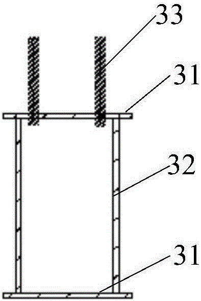 Assembly type overhead platform and construction method thereof