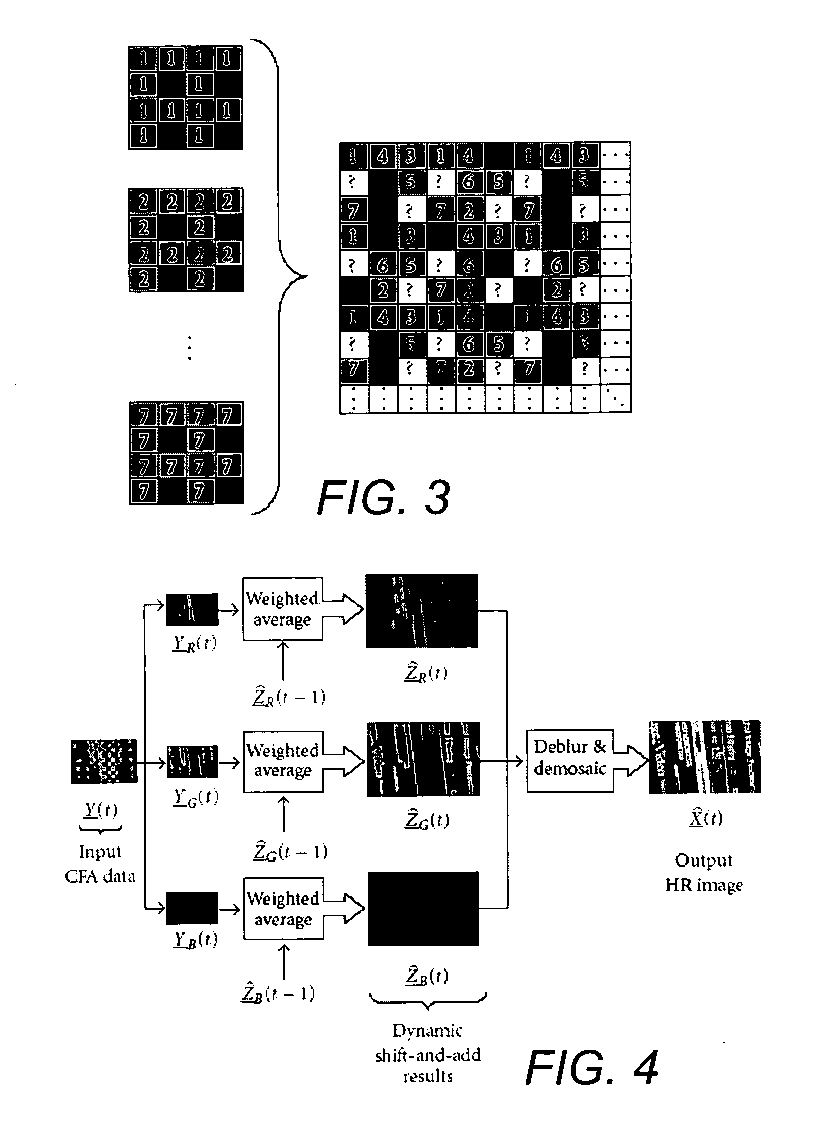 Dynamic reconstruction of high-resolution video from color-filtered low-resolution video-to-video super-resolution