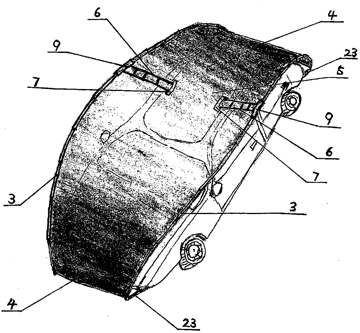 Portable vehicle umbrella for small vehicle