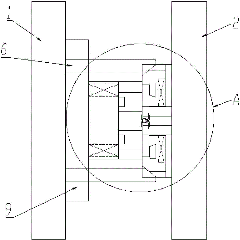 Forming structure provided with lateral-pushing sliding blocks