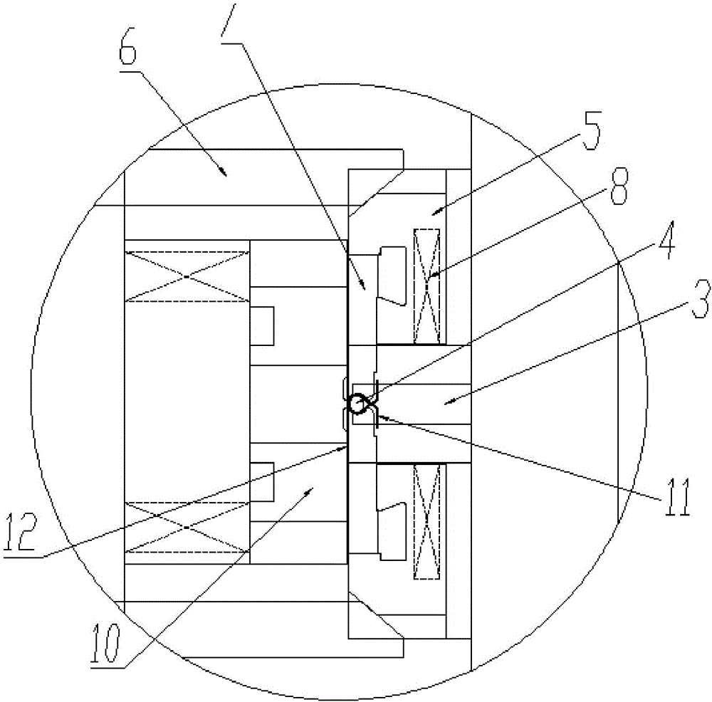 Forming structure provided with lateral-pushing sliding blocks