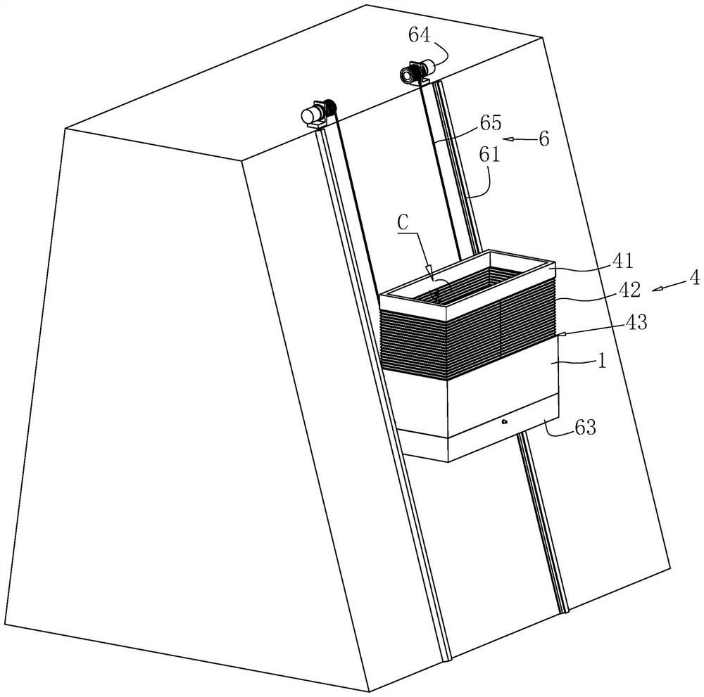 Underwater repair construction device for upstream face of dam