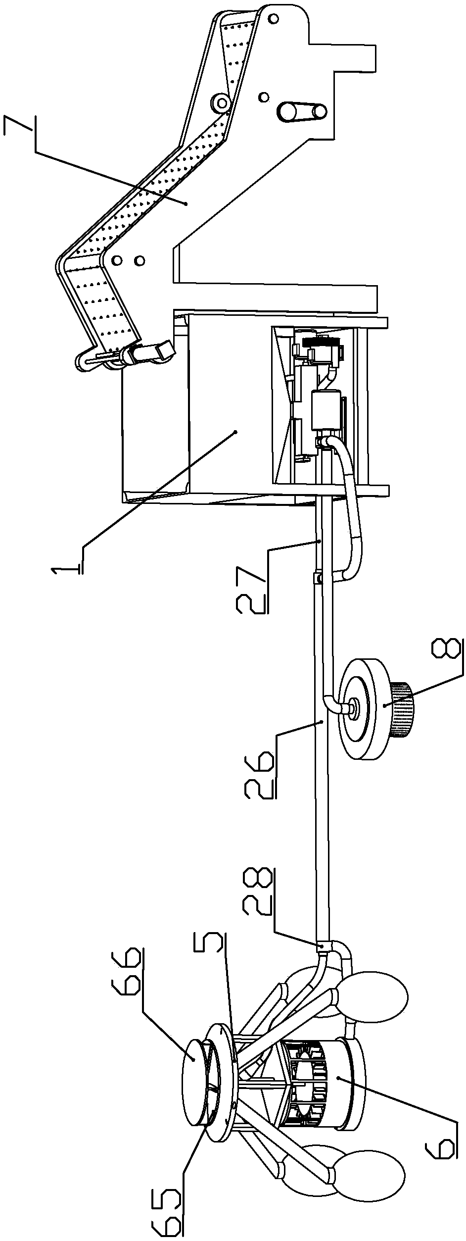 Automatic feeding device for fish farming pond