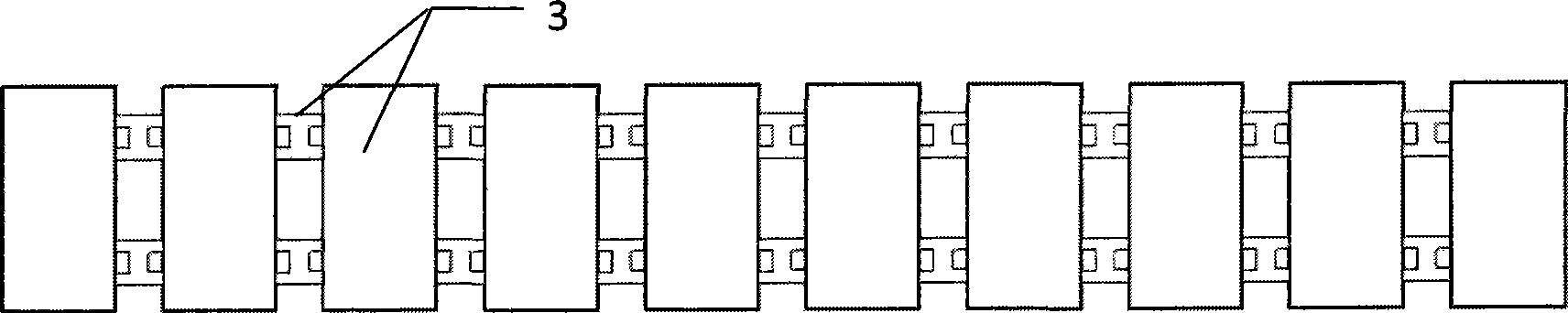 Method for pasting battery string on space solar battery substrate surface