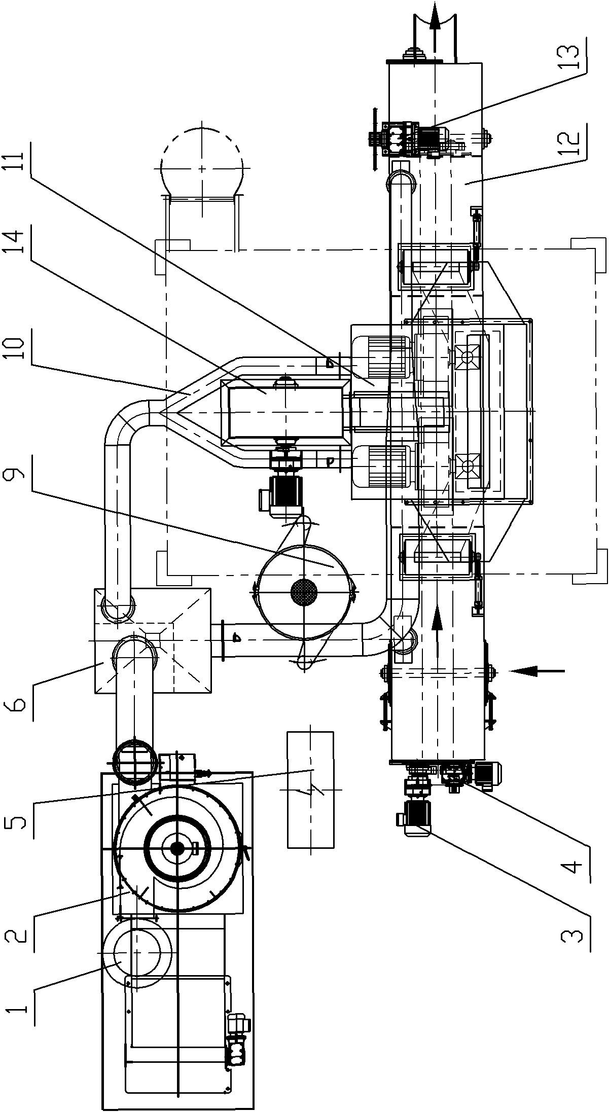 Safety-type spring intensification shot blasting machine