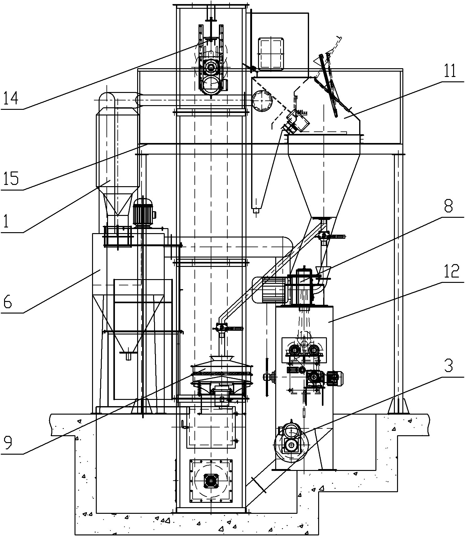 Safety-type spring intensification shot blasting machine