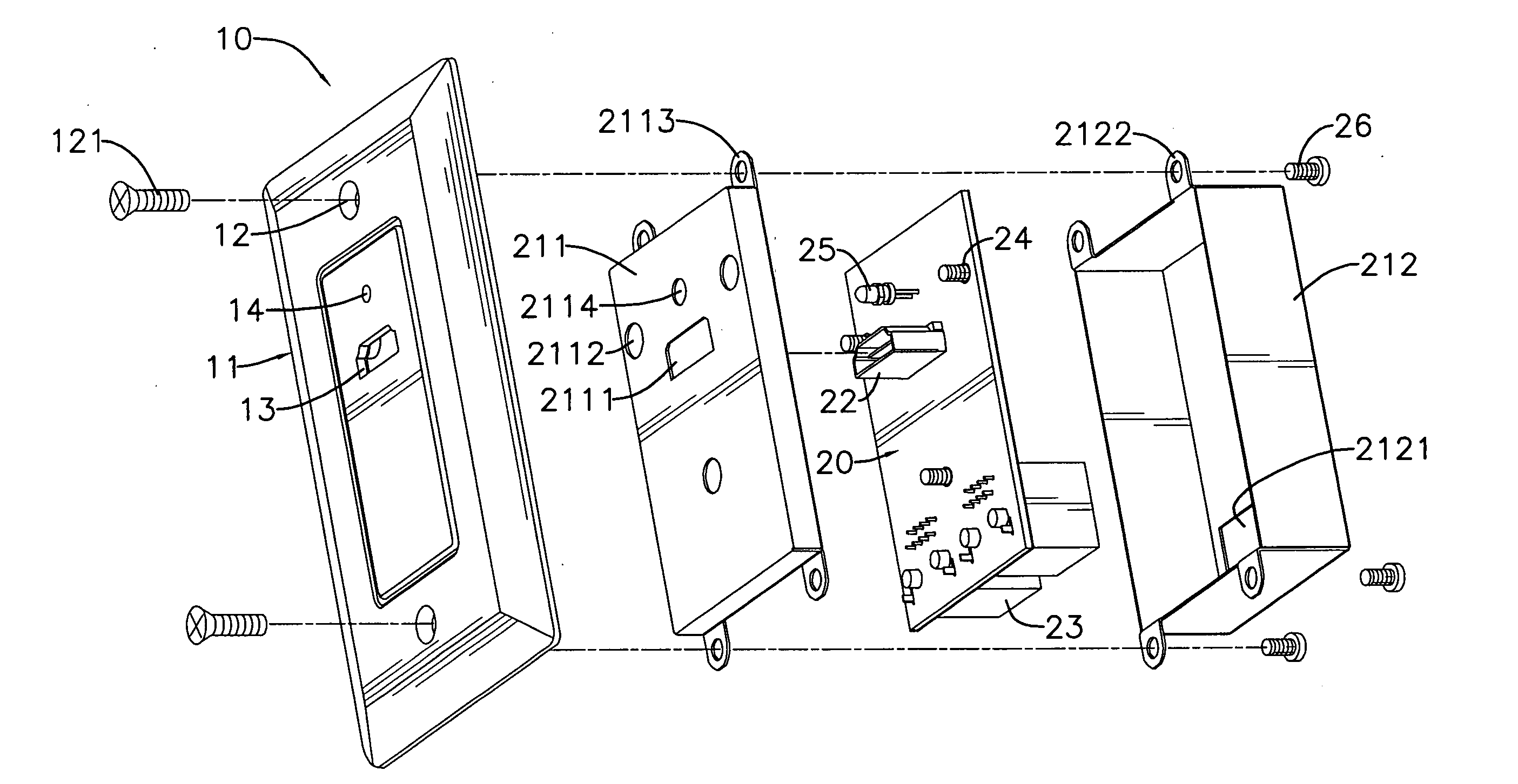 Wall-mounted high definition multimedia interface conversion device