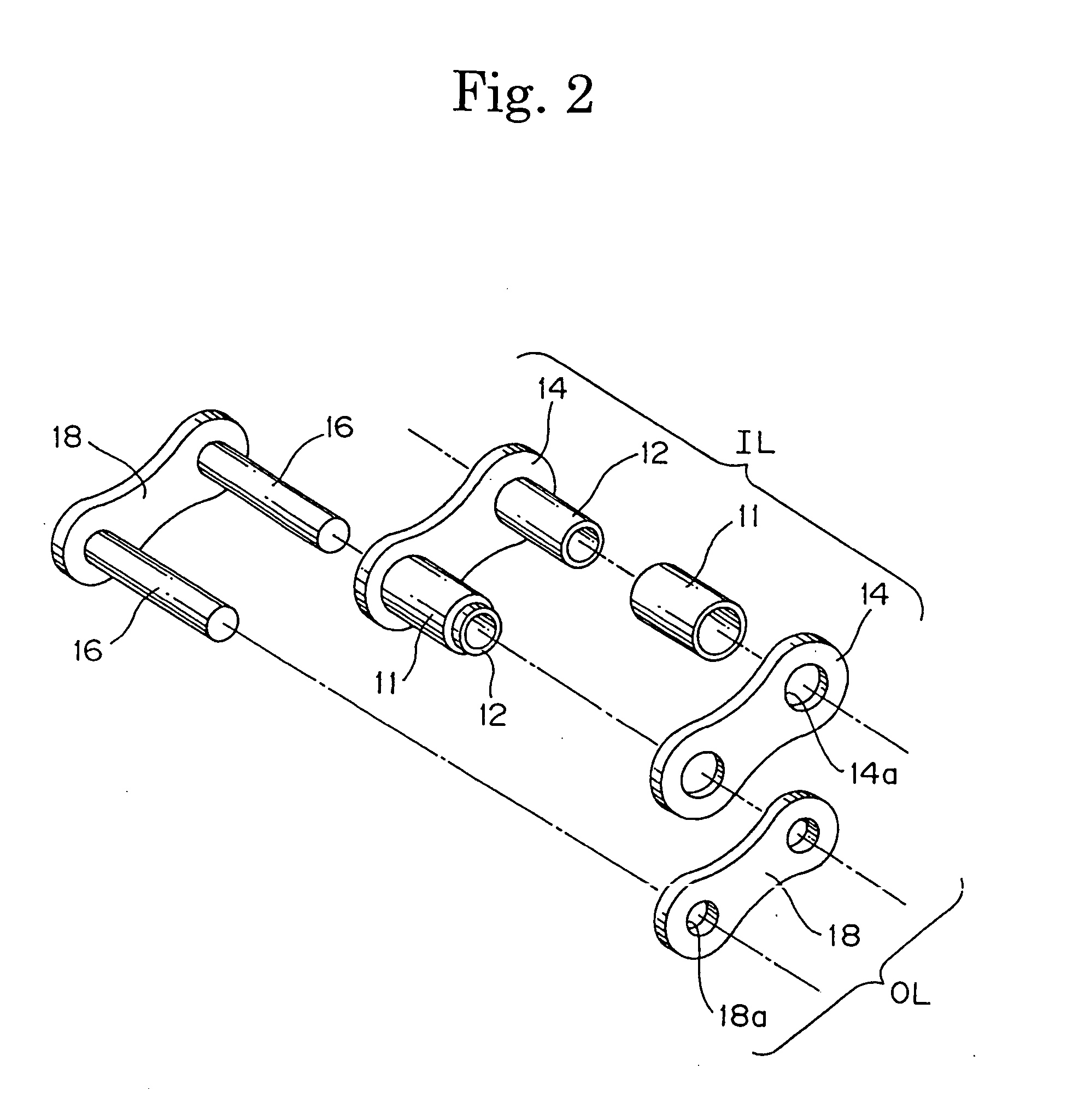 Roller chain transmission device