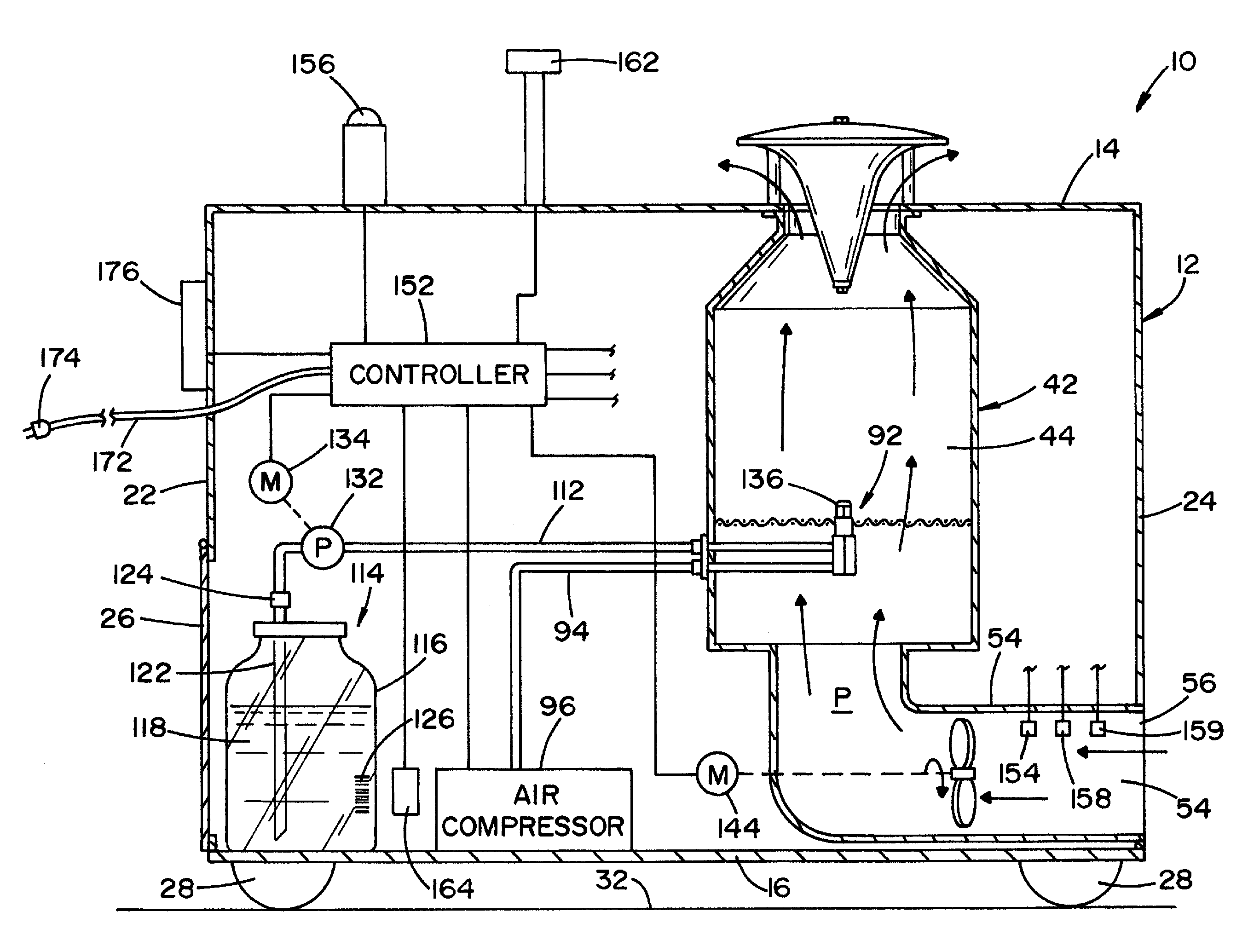 Cold-mist decontamination unit and method of operating same