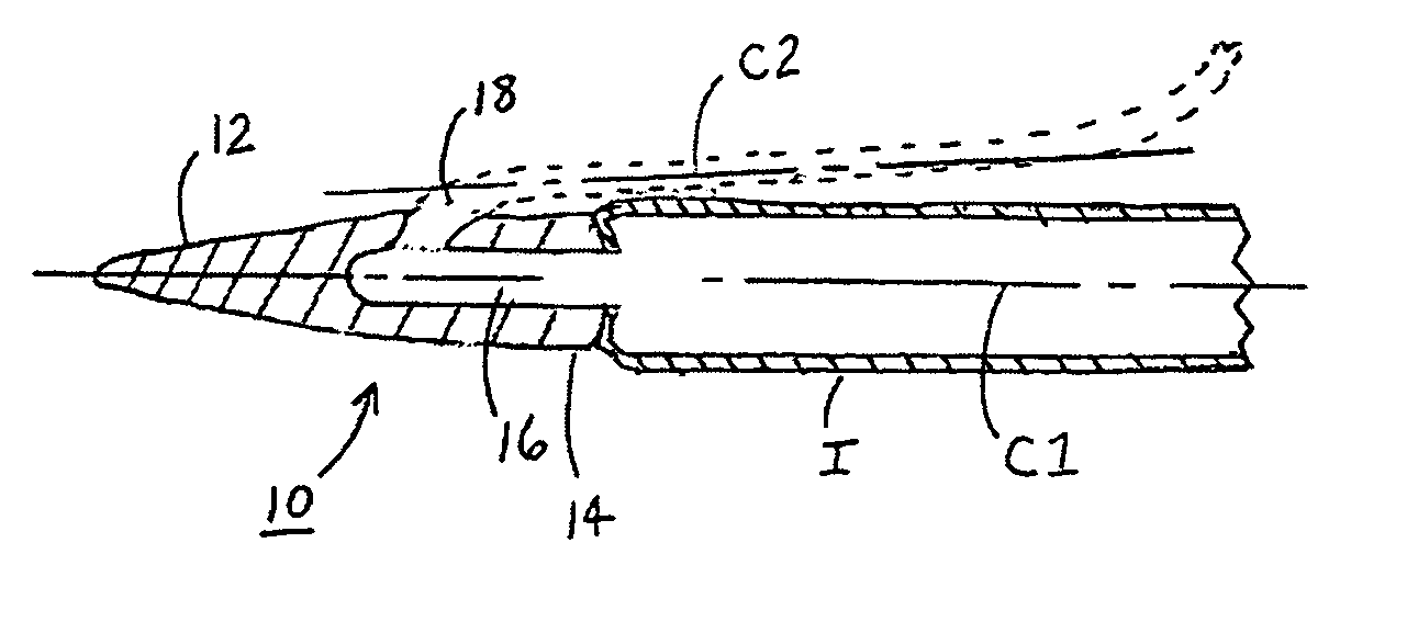 Low profile rear tip for inflatable penile prostheses