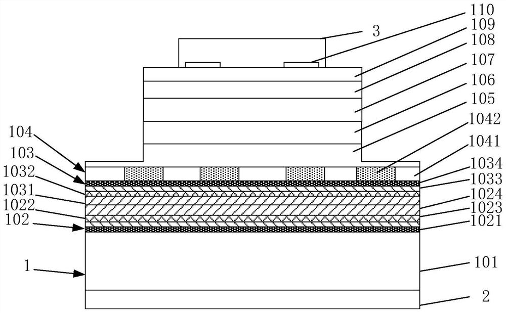 Flip red light diode chip and preparation method thereof