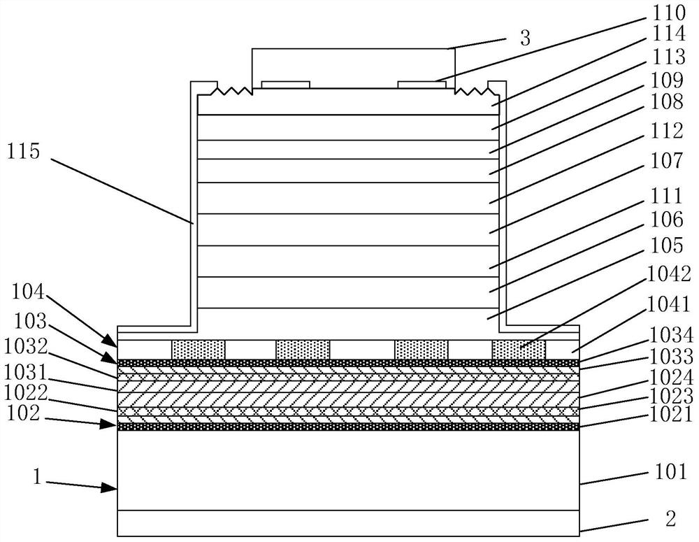 Flip red light diode chip and preparation method thereof