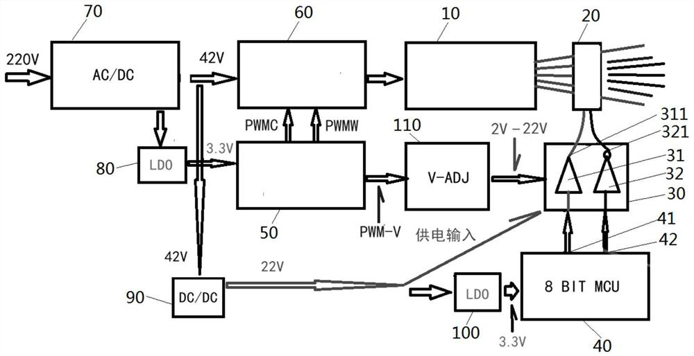 Spotlight system with adjustable emergent angle