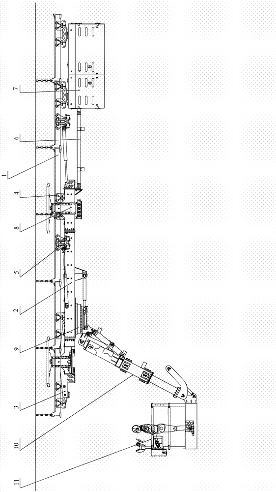 Suspended vertical operating platform