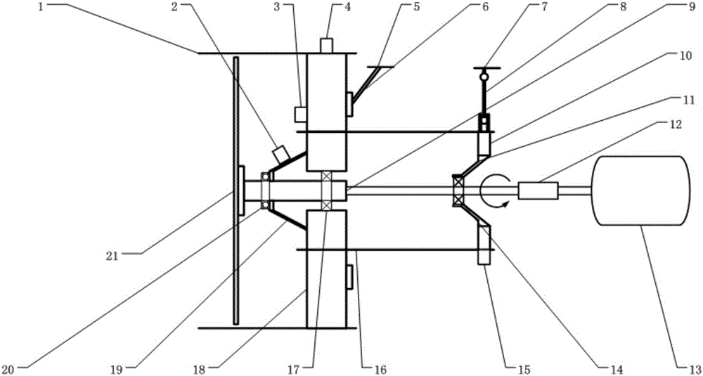 Sub-scale simulated aero-engine rotation test device