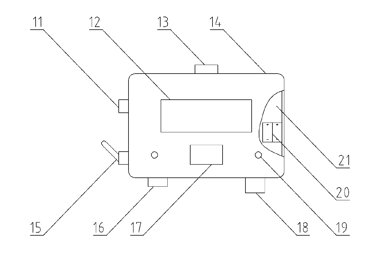 Digital display high-voltage electroscope of telescopic rod