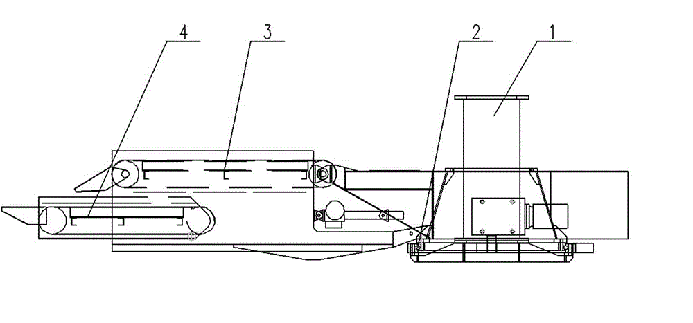 Double-layer adjustable rotation belt conveyor for bag loading and unloading boat