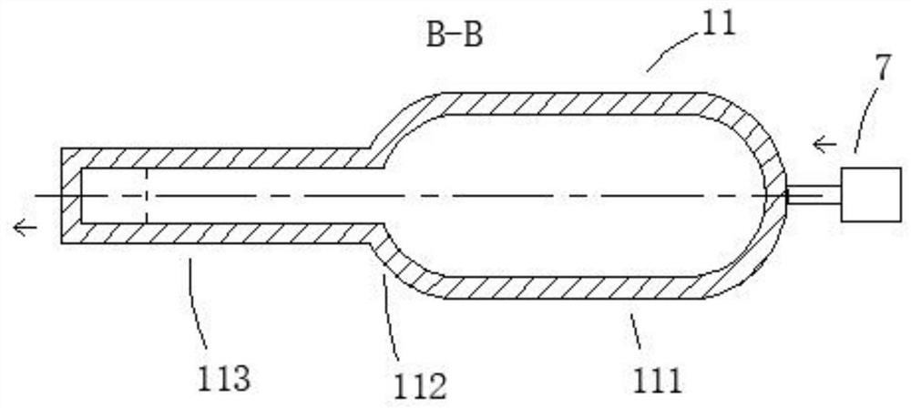 Zinc-containing blast furnace gas ash smelting device and smelting method