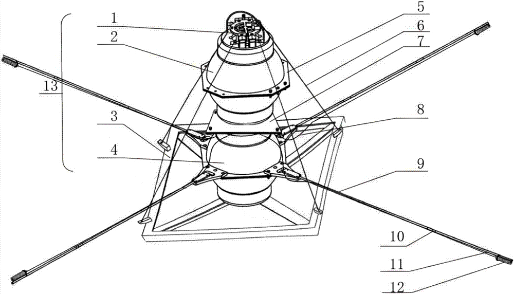 A double-chamber combined submarine electromagnetic instrument