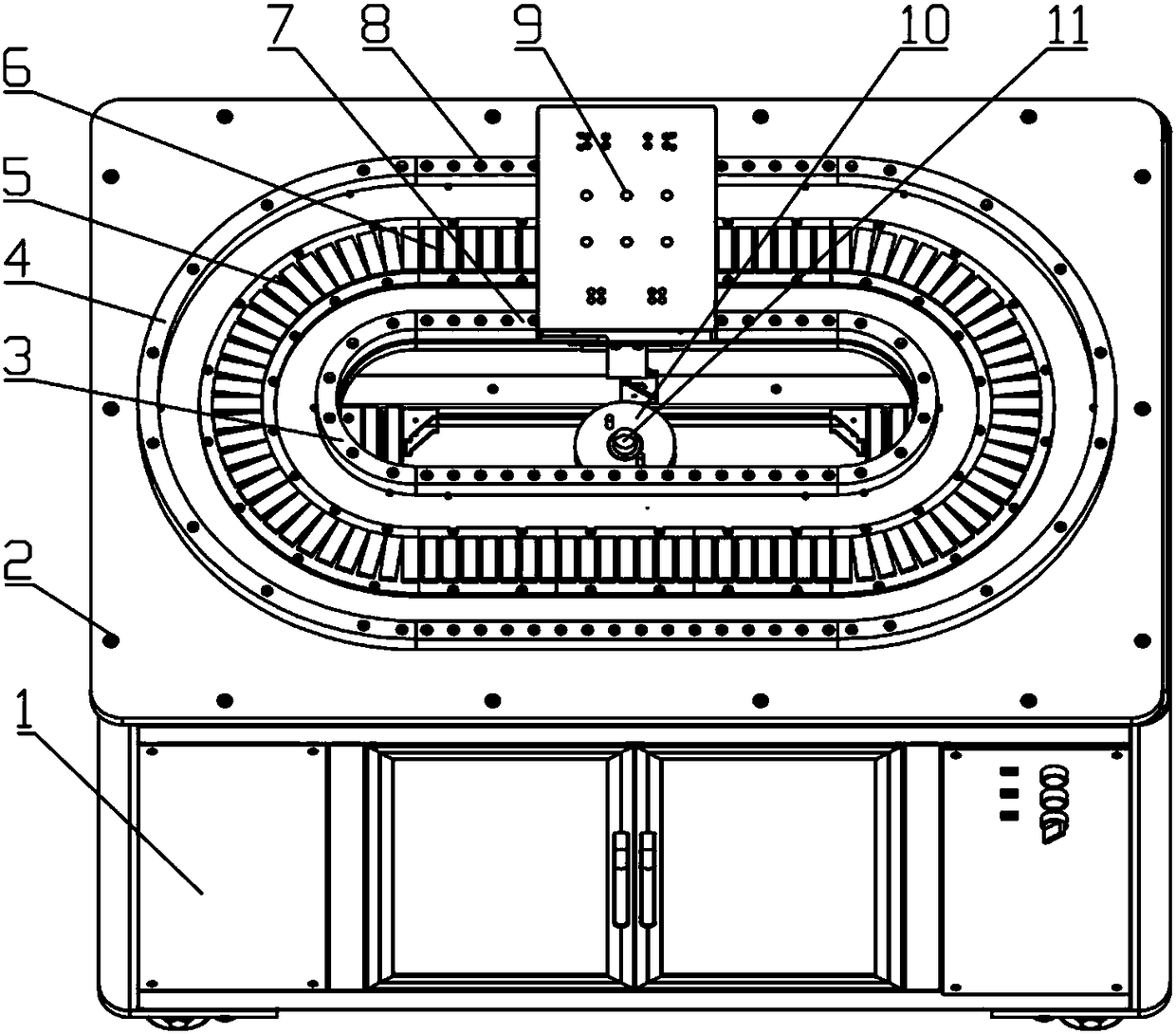 High-precision annular production device for linear motor