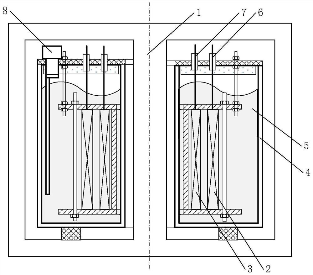 A superconducting current-limiting transformer cooled by liquid nitrogen and fluorocarbon mixed liquid insulating medium