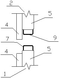 A method for assembling upper and lower interior walls and floor slabs