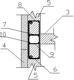 A method for assembling upper and lower interior walls and floor slabs